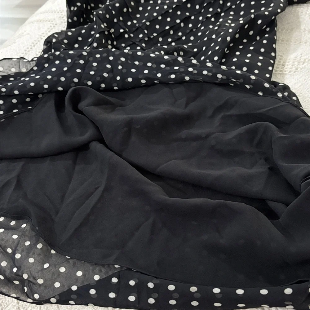 Adrianna‎ Papell Black Silk Vintage Cocktail Women's Dress Size 8 - Picture 10 of 11